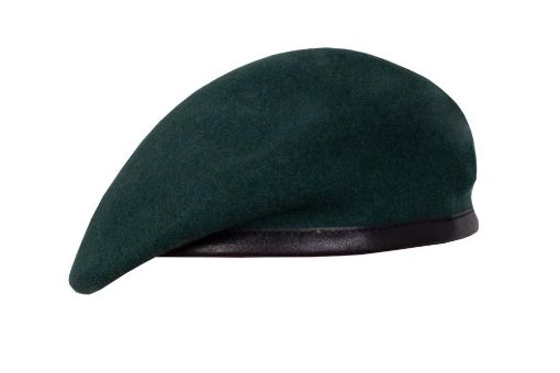Picture of Commando Green Silk Lined Small Crown Beret