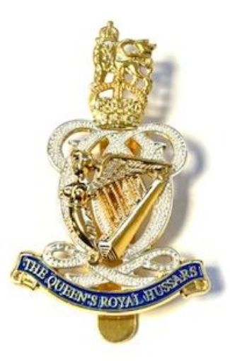 Picture of The Queen's Royal Hussars Cap Badge - Other Ranks - V - Hook - Tudor Crown