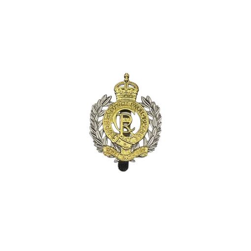 Picture of Cap Badge - Royal Engineers - Brass & Nickel - V Hook - Tudor Crown