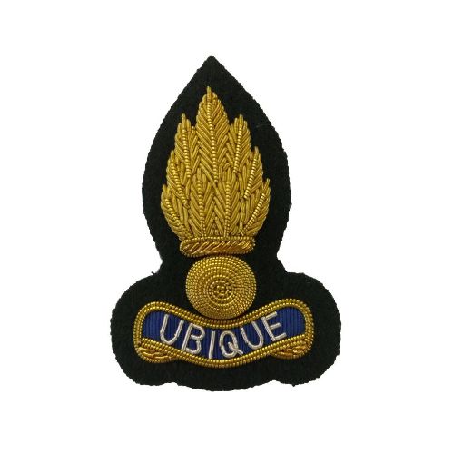 Picture of Beret Badge - Royal Engineers - B/W Grenade on Comm Green