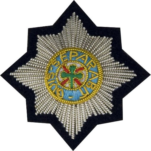 Picture of Beret Badge - Irish Guards Officers - B/W on Navy