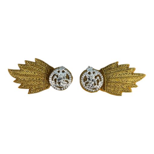 Picture of Collar Badge - Officers RRF No1 & Mess Dress - Pair - Tudor Crown