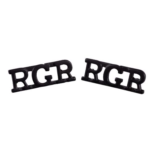 Picture of Royal Gurkha Rifles Shoulder Titles - Black - Spike & Clutch - Pair