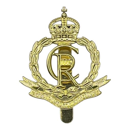Picture of Cap Badge - RMP - V Hook - Brass - Tudor Crown