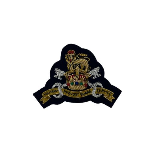Picture of Beret Badge - MPGS - B/W on Navy - Tudor Crown