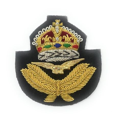 Picture of Beret Badge - RAF - Navy Backing - Tudor Crown