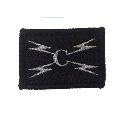 Picture of Air Cadets Cyber Specialist Badge - Advanced Silver Badge - Merrow Border - Paper Backing