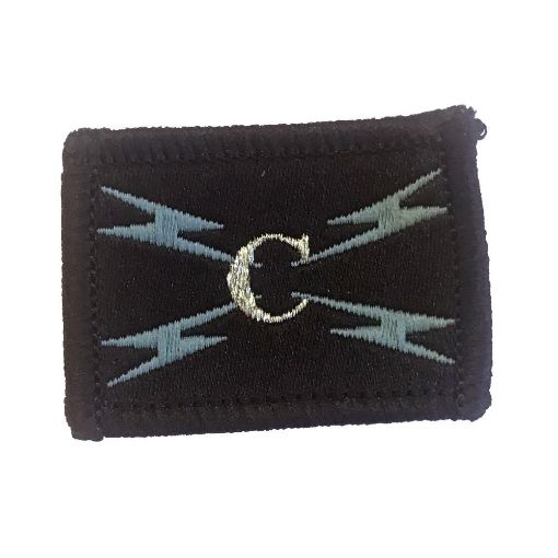 Picture of Air Cadet Radio Specialist Badge - Communicator Silver Badge - Merrow Border - Paper Backing