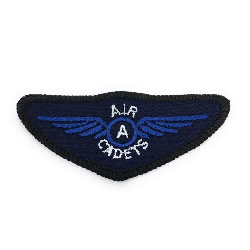Picture of Air Cadet Blue ATP "A"  Flying Wings Badge - Merrow Border - Paper Backing