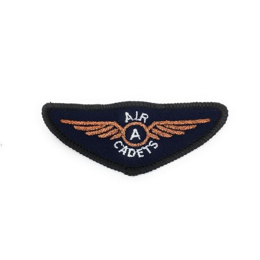 Picture of Air Cadet Bronze ATP "A"  Flying Wings Badge  - Merrow Border - Paper Backing