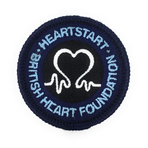 Picture of Air Cadet Heartstart First Aid Badge - Blue Badge - Merrow Border - Paper Backing