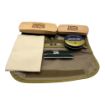 Picture of 1850 - Boot Care Kit - Brown Polish - Polishing Cloth - Brushes x 2 - Trouser Twists x 2