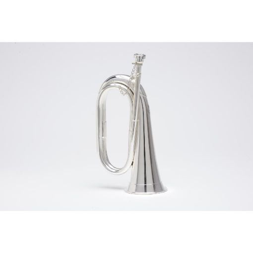 Picture of Bb Westminster Bugle - Tunable with 5C Silver Plate Mouthpiece - Silver Plate with Carry Case 