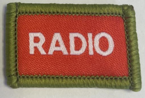 Picture of ACF/CCF 3 Star - Radio Badge - White on Red - Green Overlock.