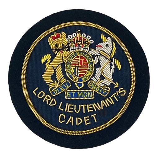 Picture of Lord Lieutenants Cadet Badge Navy Blue Backing - Tudor Crown
