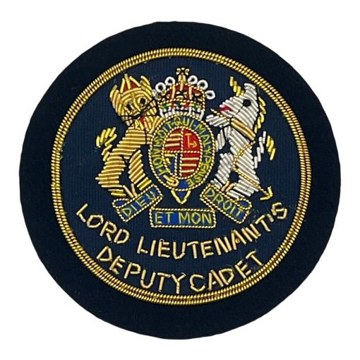 Picture of Deputy Lord Lieutenants Cadet Badge Navy Blue Backing - Tudor Crown