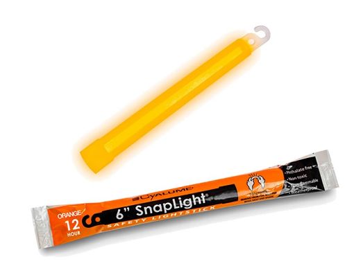Picture of 12 Hour 6” SnapLight (15cm) Orange lightstick (Cyalume® Branded)