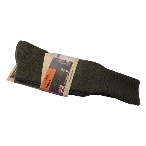 Picture of Highlander Combat Socks- Olive Large (8-12)