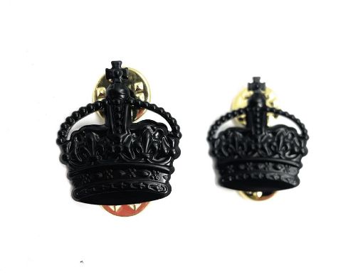 Picture of Metal Crown 5/8" - Black - Spike & Clutch Fitting - Pair - Tudor Crown