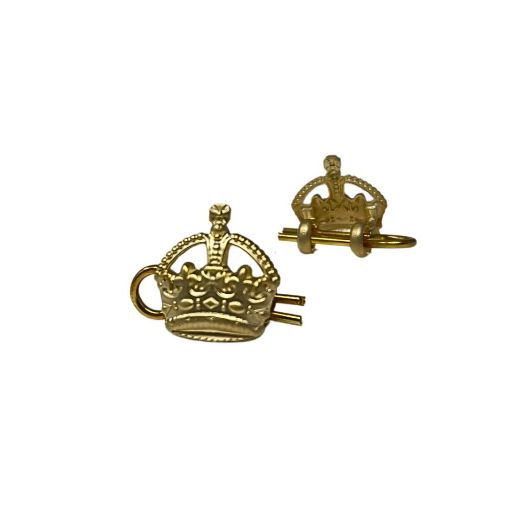 Picture of Metal Crown - 1/2" - Brass - Satin - Pair - Tudor Crown