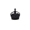 Picture of Metal Crown 5/8" - Black - Spike & Clutch Fitting - Pair - Tudor Crown
