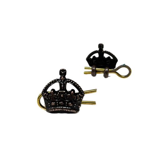 Picture of Metal Crown - 1/2" - Bronze (Royal Lancers Gum) - Shank Fitting - Pair - Tudor Crown