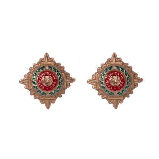 Picture of Rank Stars - 1/2" - Brass - Satin - Enamel - Shank & Pin Fitting - Pair