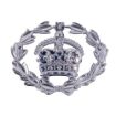 Picture of Regimental Quartermaster Sergeant - Chrome Rank Badge - Back Plate & Shanks - Tudor Crown