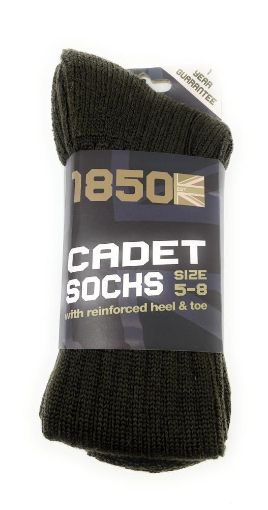 Picture of 1850 - Cadet Socks - Olive 5 - 8