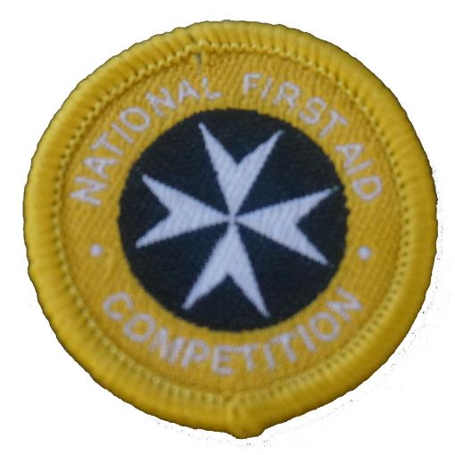 Picture of First Aid National Competition Winner Badge - Yellow - 30mm - Pack of 10